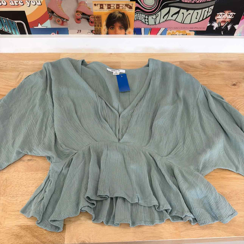 O'Neil Size XS Carey Top - Silver Blue