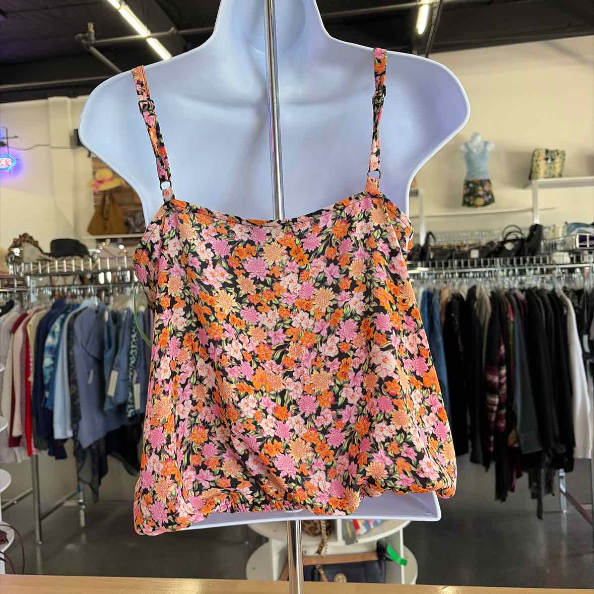 INC Size XS Pink Orange Preloved Tank