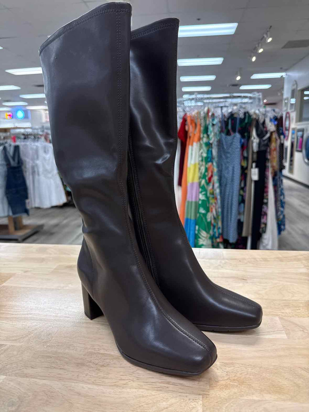 Aerosoles Size 8.5 W Brown Micah High Heel Riding Boots NWT