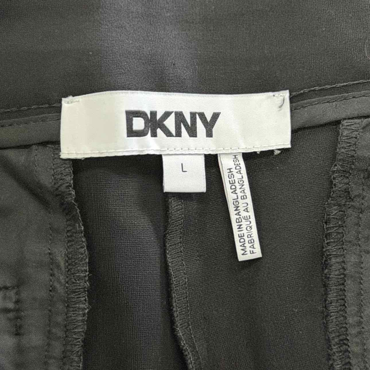 Dkny Women's High Rise Wide Leg Career Pants, Black
