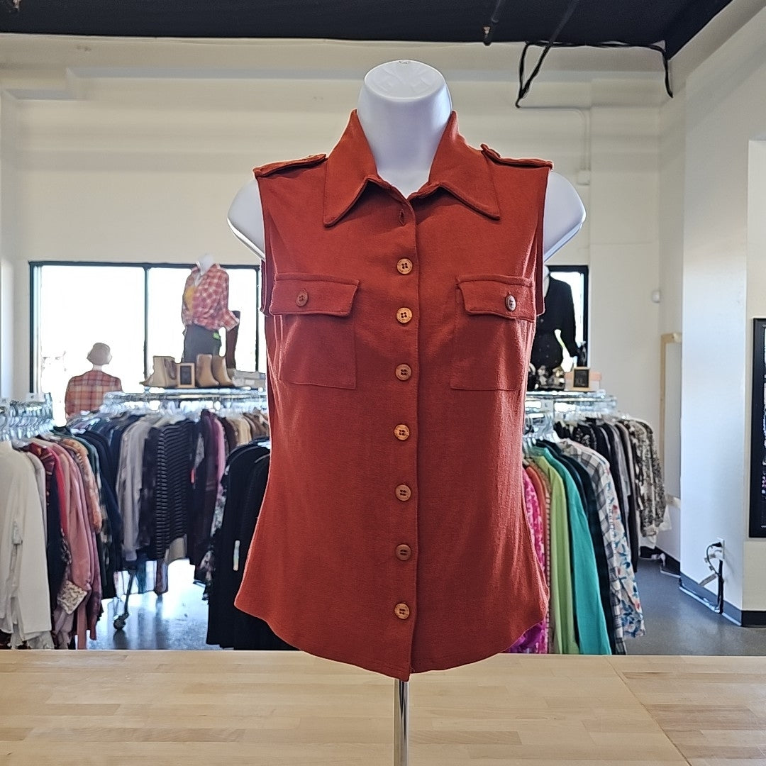 Bisou Bisou Size S Orange Sleeveless