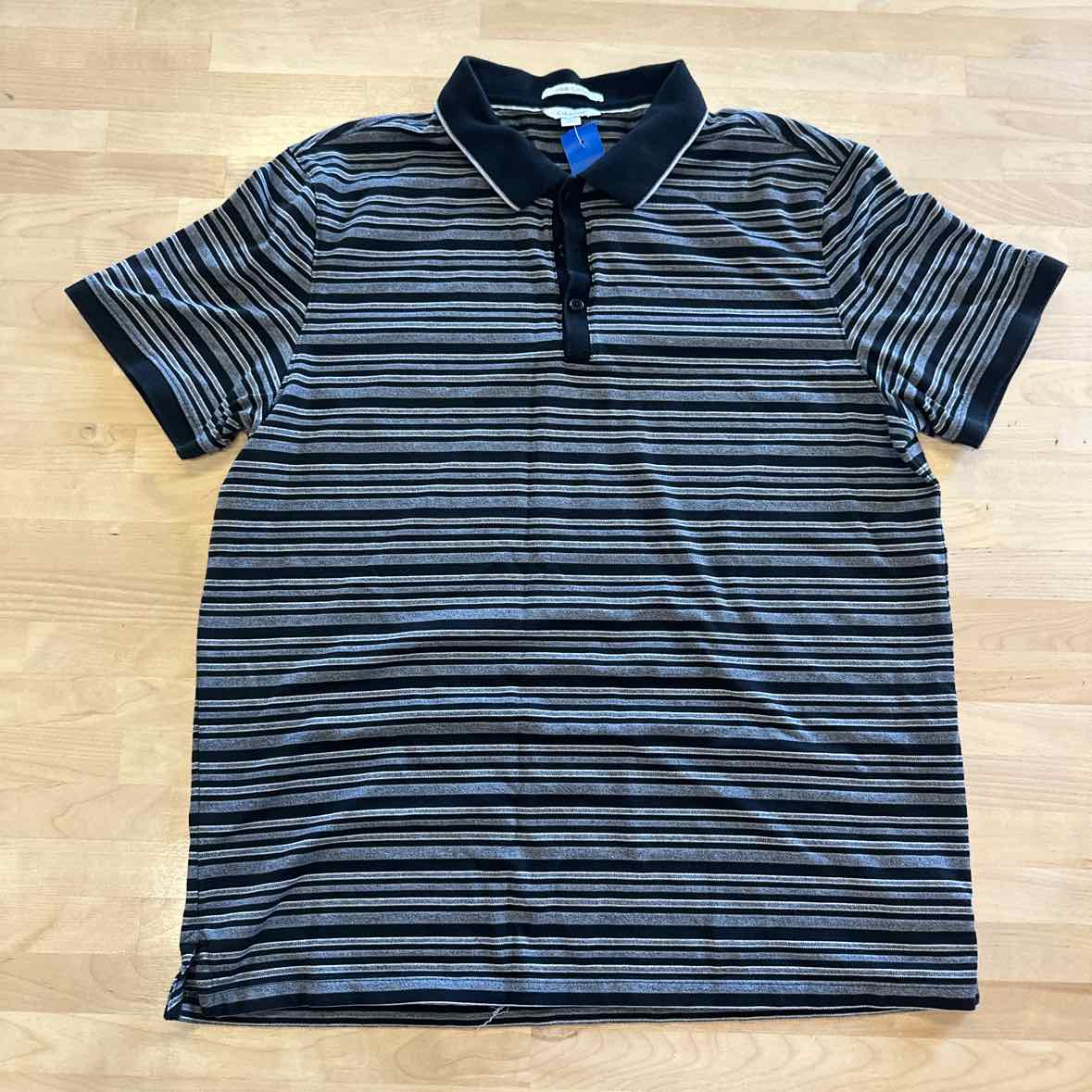 Calvin Klein Size L Gray MENS Polo