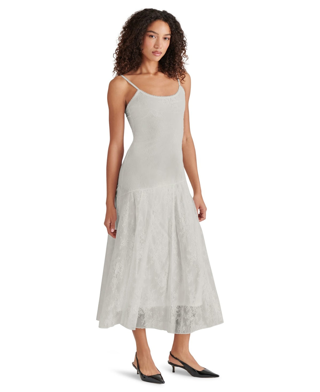 Steve Madden Women's Veera Dress Flowy Dresses - White - Size Large