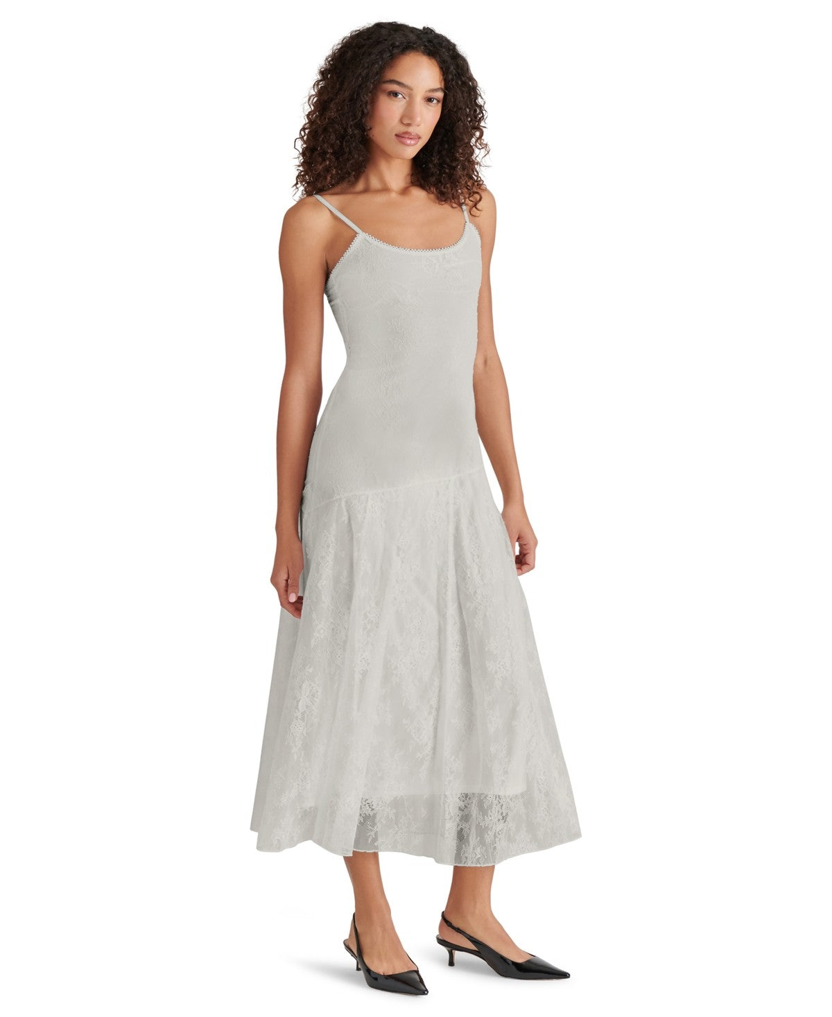 Steve Madden Women's Veera Dress Flowy Dresses - White - Size Large