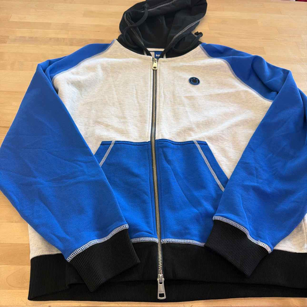 Hugo Boss Men's Nefero Relaxed Fit Long Sleeve Color Block Zip-Front Hoodie