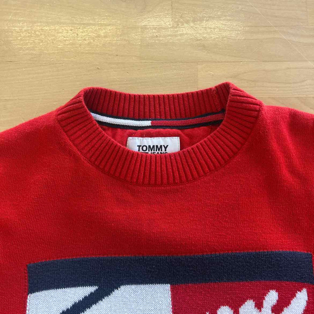 tommy jeans Size XS Red Preloved Sweater