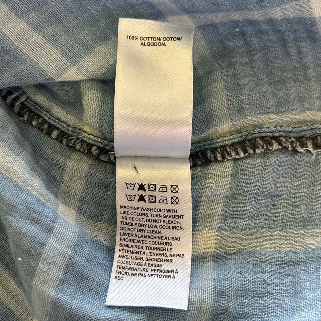 Lucky Brand Size XL Blue Preloved Blouse SS