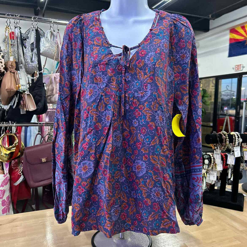 Natural Life Size L Purple Blouse