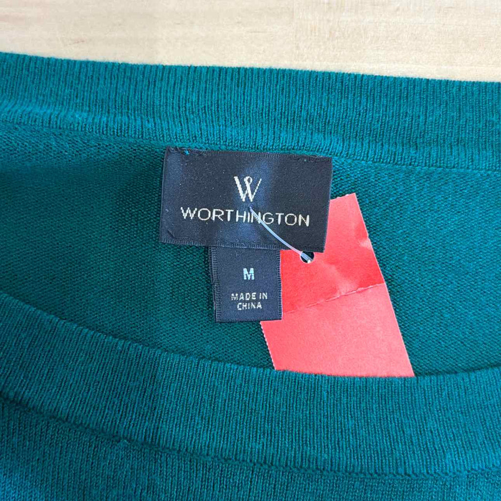 Worthington Size M Green Preloved Long Sleeve