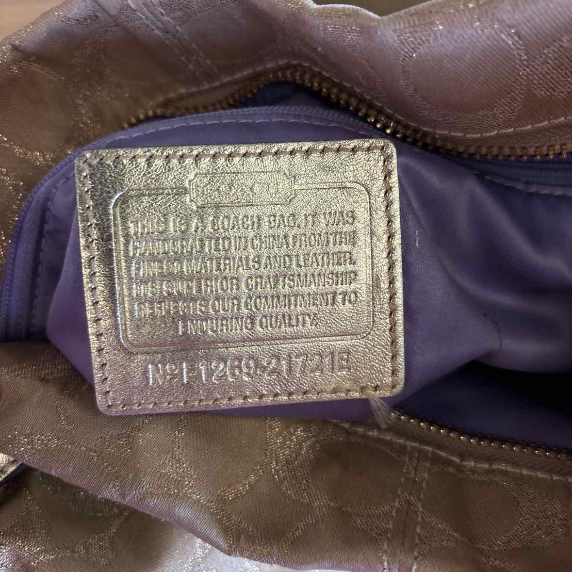 Coach Gold Preloved Handbag