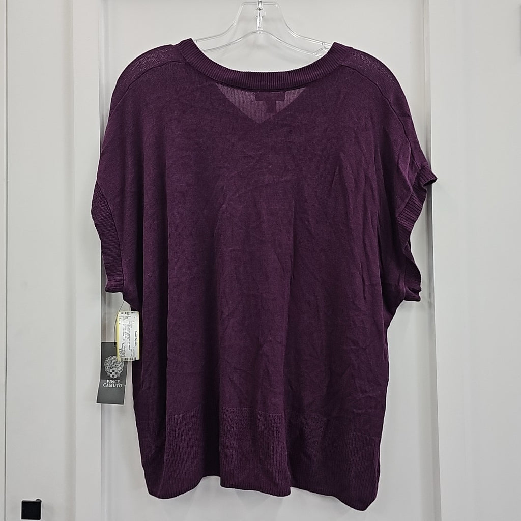 Vince Camuto Size L Purple Sweater
