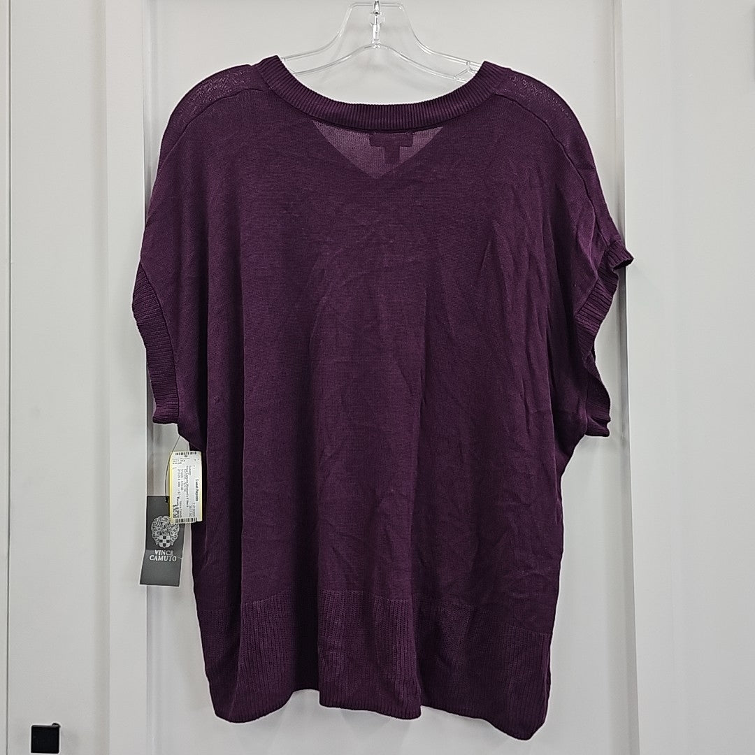 Vince Camuto Size L Purple New Sweater