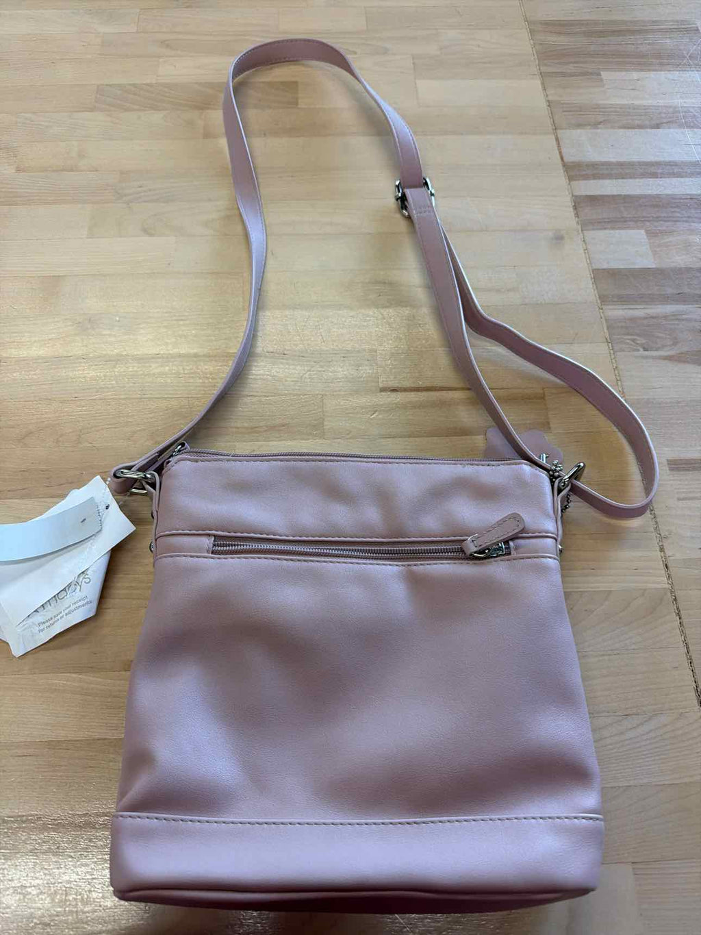 Giani Bernini Nappa Leather Venice Crossbody, Exclusively at Macy's - Rose/Silve