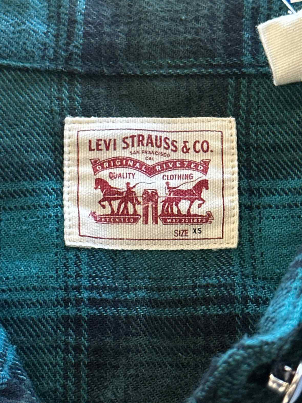 Levi's Size XS Dylan Relaxed Oversized Western Shirt - Darkest Spruce