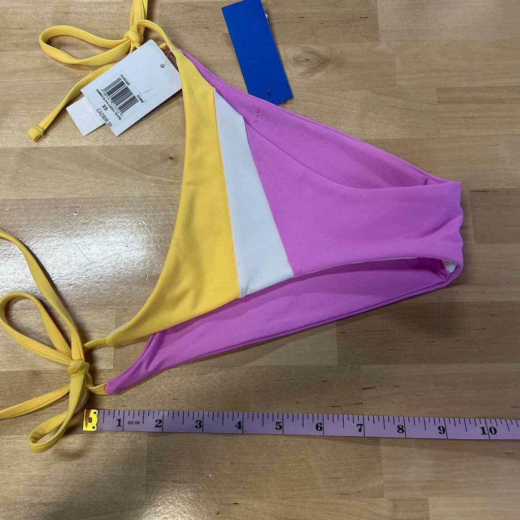 Hurley Size XS Summer Block Cheeky Tie Side Womens Bikini Bottoms