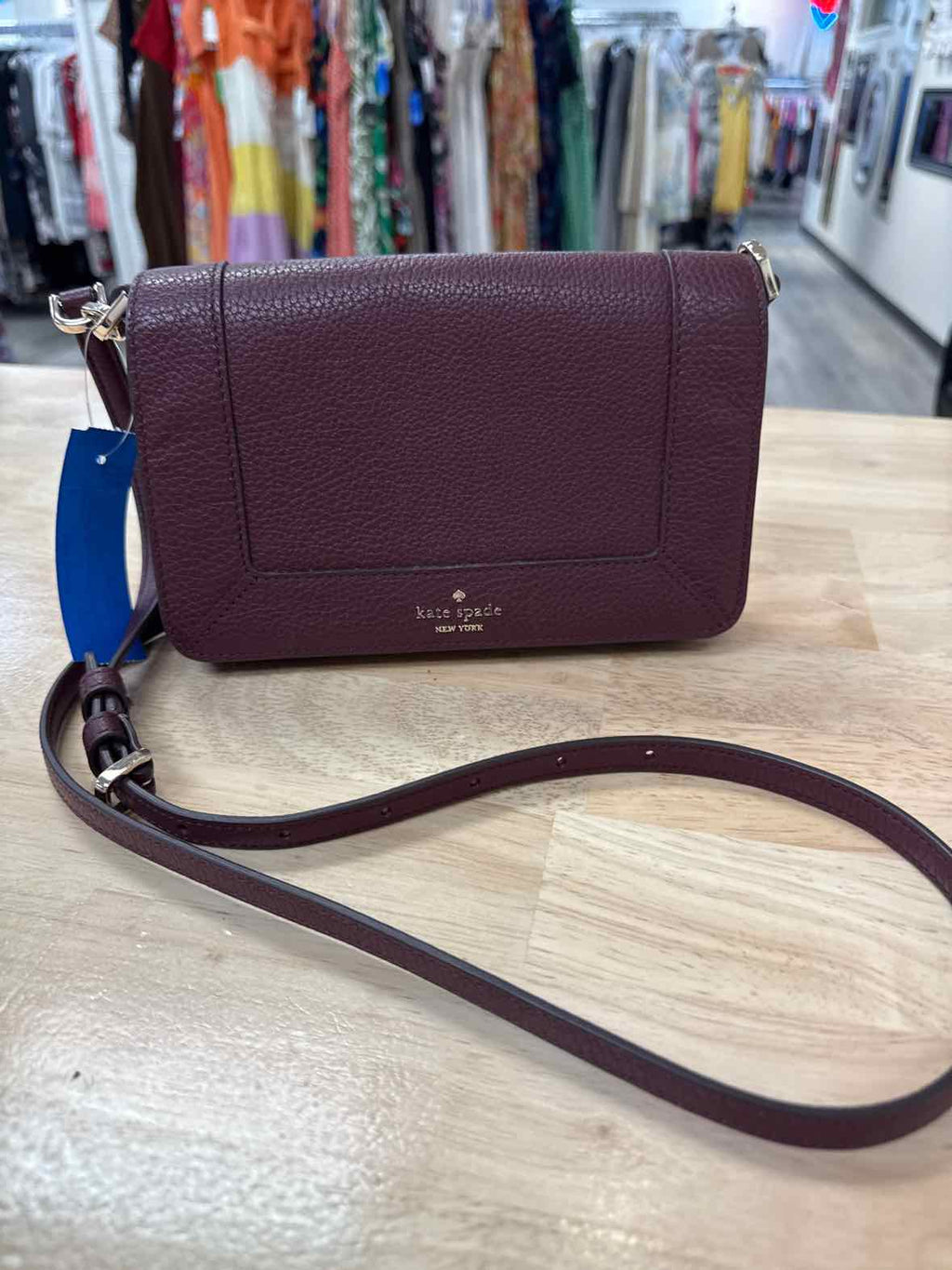 Kate Spade Maroon Lena Crossbody Leather Preloved Handbag