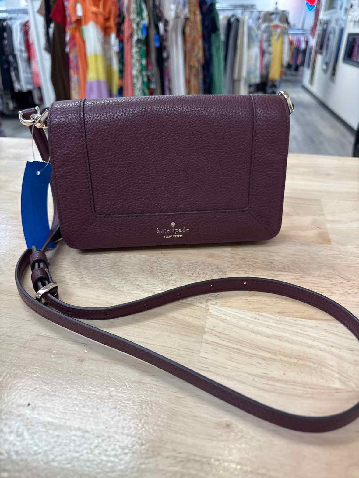 Kate Spade Maroon Lena Crossbody Leather Preloved Handbag