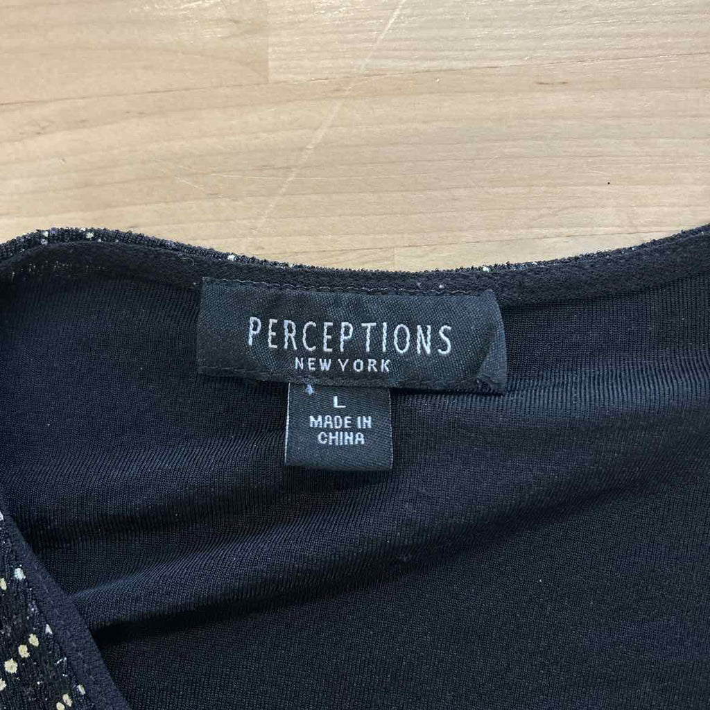 Perceptions Size L Black Preloved Dress