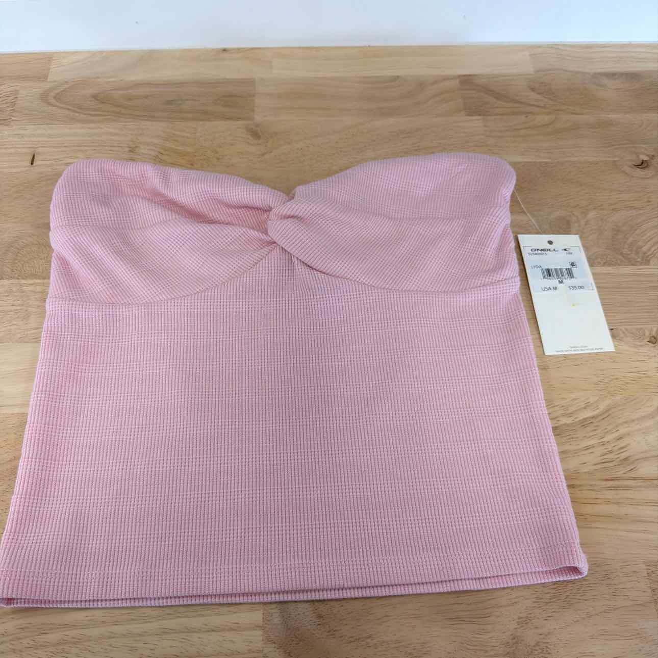 O'Neil Size M Lydia Knot-Front Fitted Tube Top