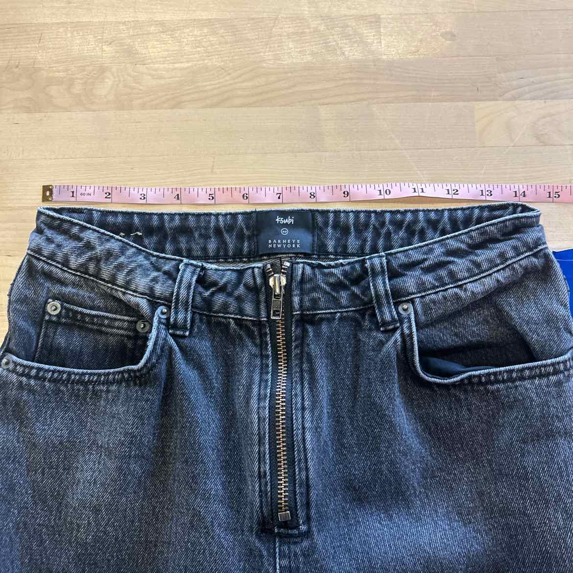 KSUBI Size 27 Black Cotton Preloved Jeans