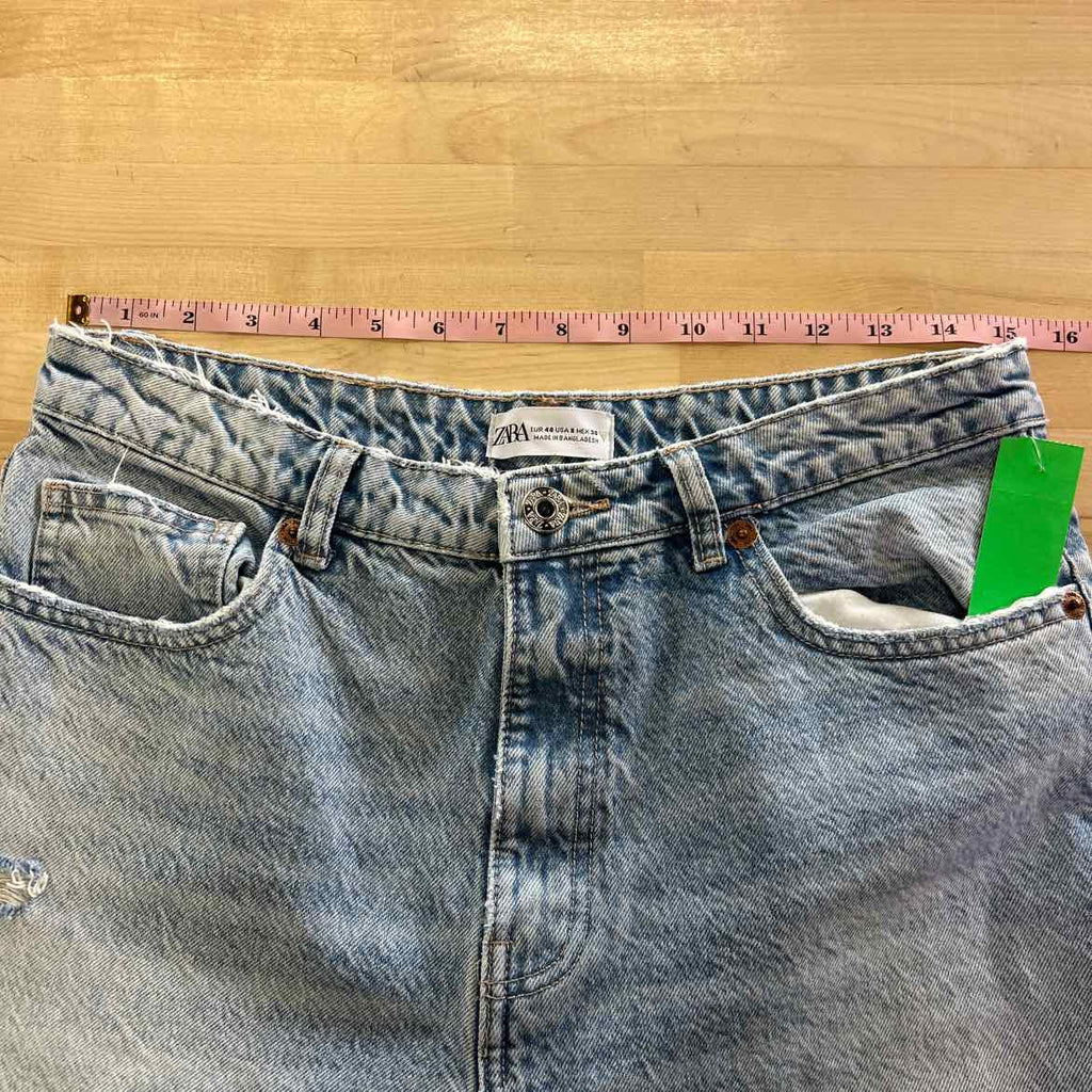 zara Size 8 Light Blue Denim Preloved Jeans