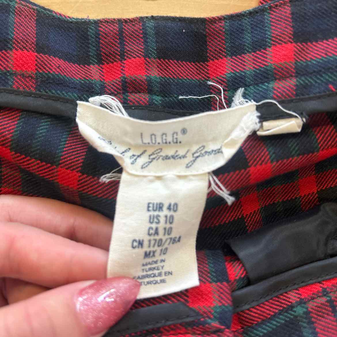 LOGG Size 10 Red & black Preloved Pants