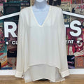 White House Black Market Size XS White Preloved Blouse LS