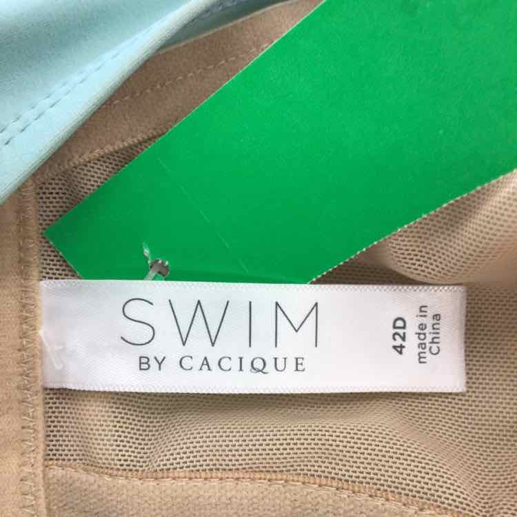 Cacique Size 42 Light Blue Swimsuit Bottom/Top