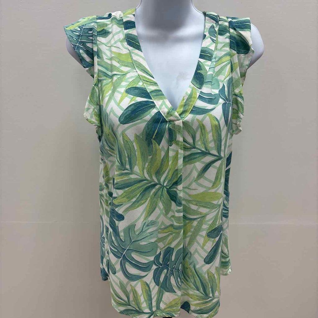 Cynthia Rowley Size XS Green and white Sleeveless
