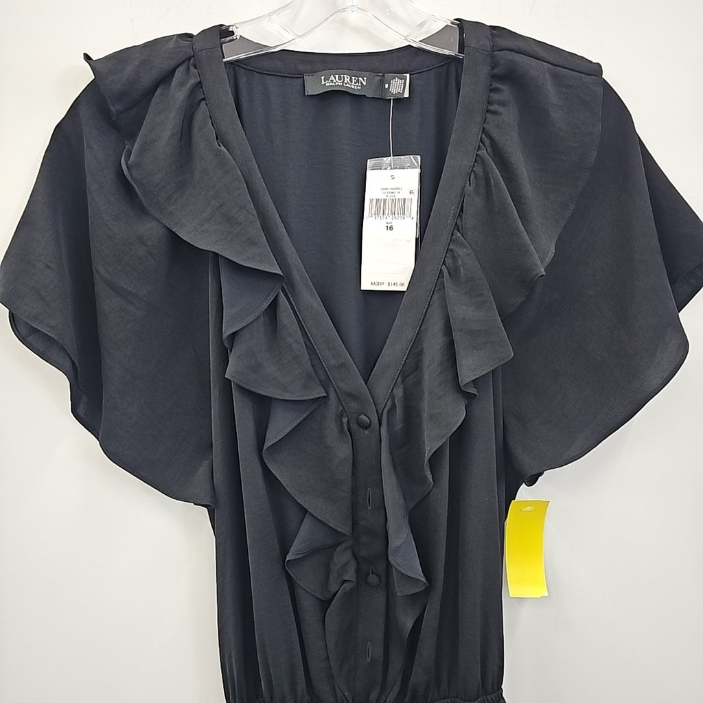 Ralph Lauren Size 16 Black Dress