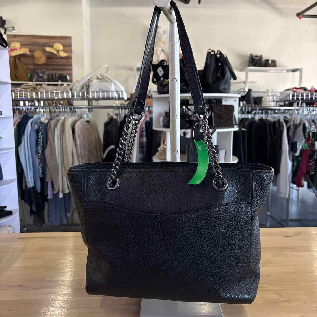Coach Black Pebbled Leather Totes