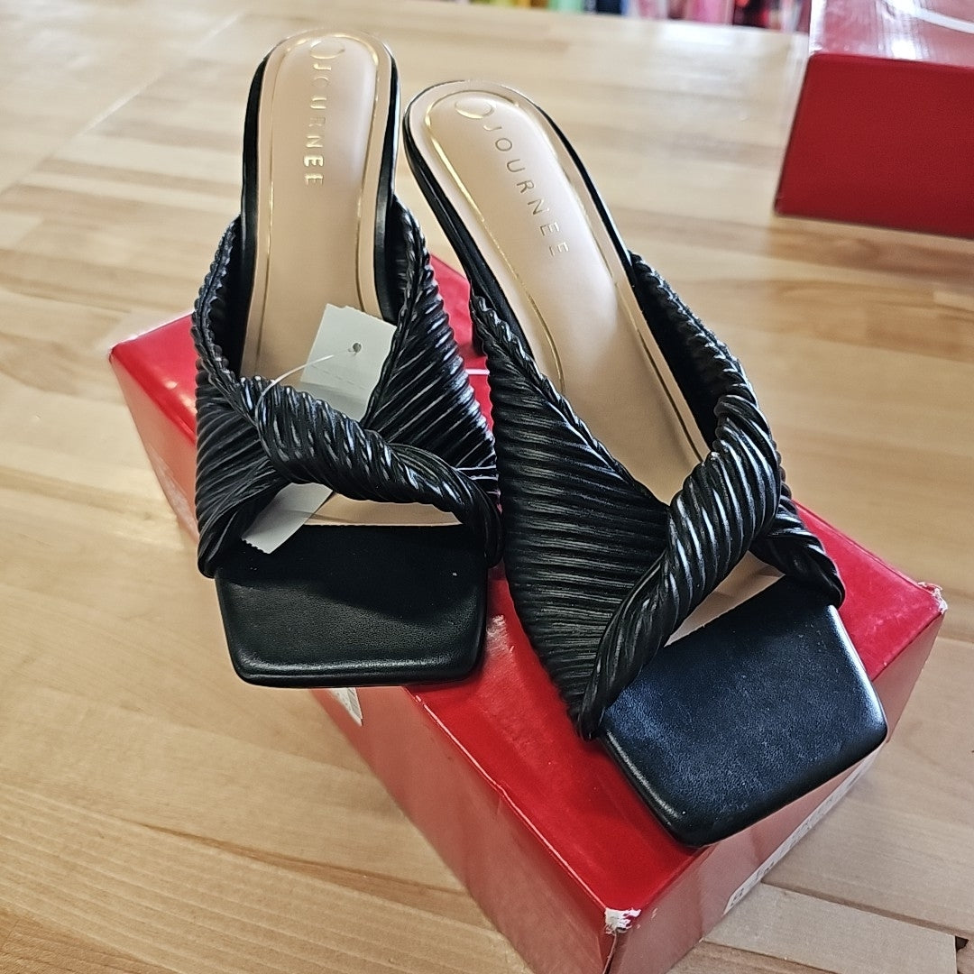 Journee Collection Journee Collection Womens Gre Black 8.5M