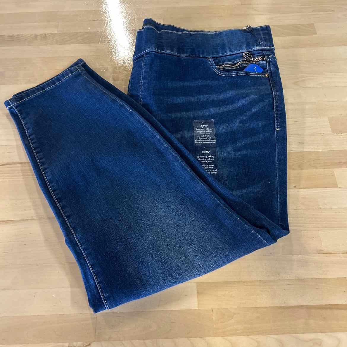 Tommy Hilfiger Size 22W Plus Size Th Flex Gramercy Pull-on Jeans - Rem Wash