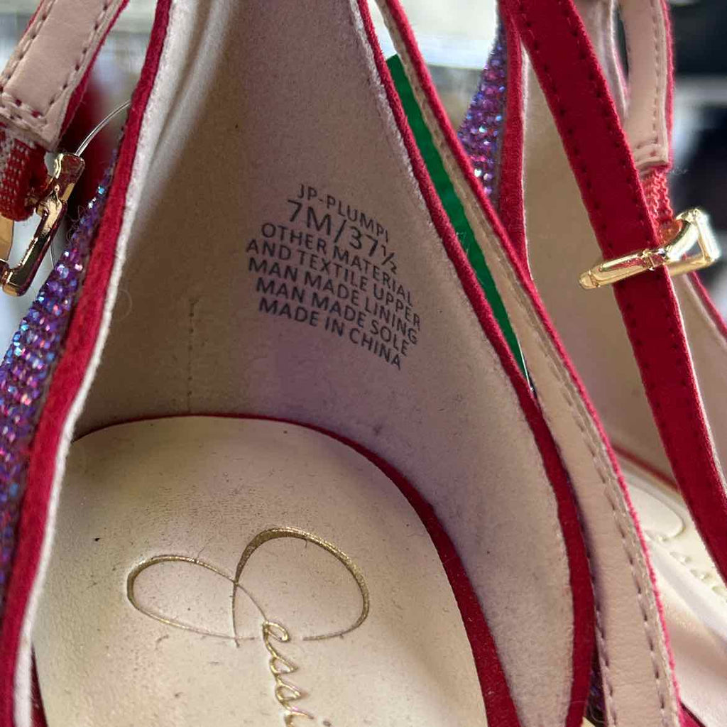Jessica Simpson Size 7 Red/Purple Preloved Heels