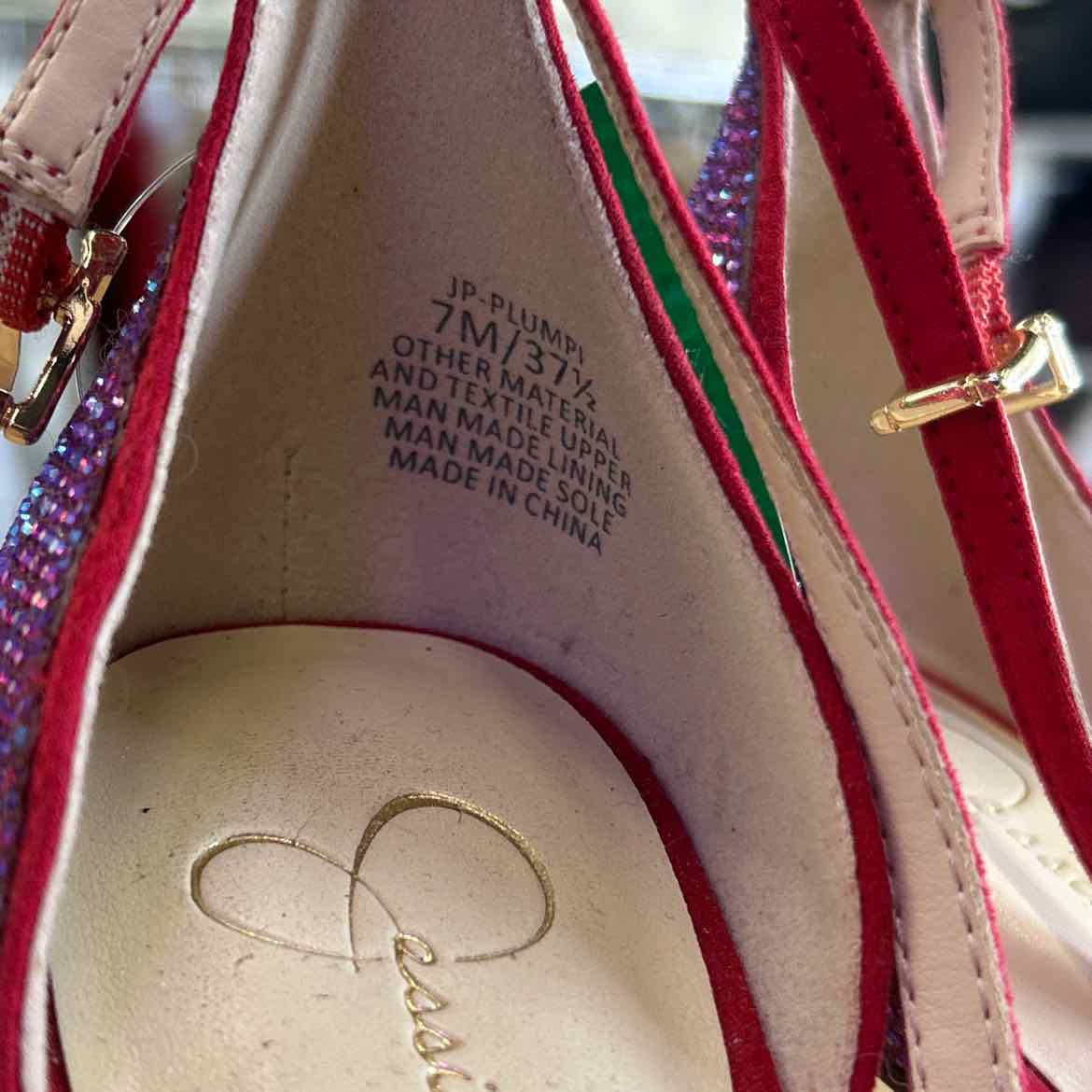 Jessica Simpson Size 7 Red/Purple Preloved Heels