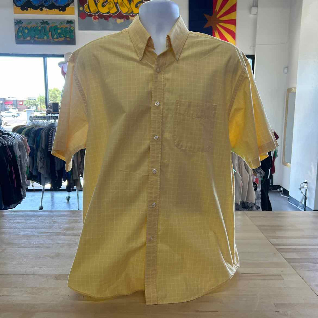 Van Heusen Size L Yellow Preloved MENS Button Down Shirt