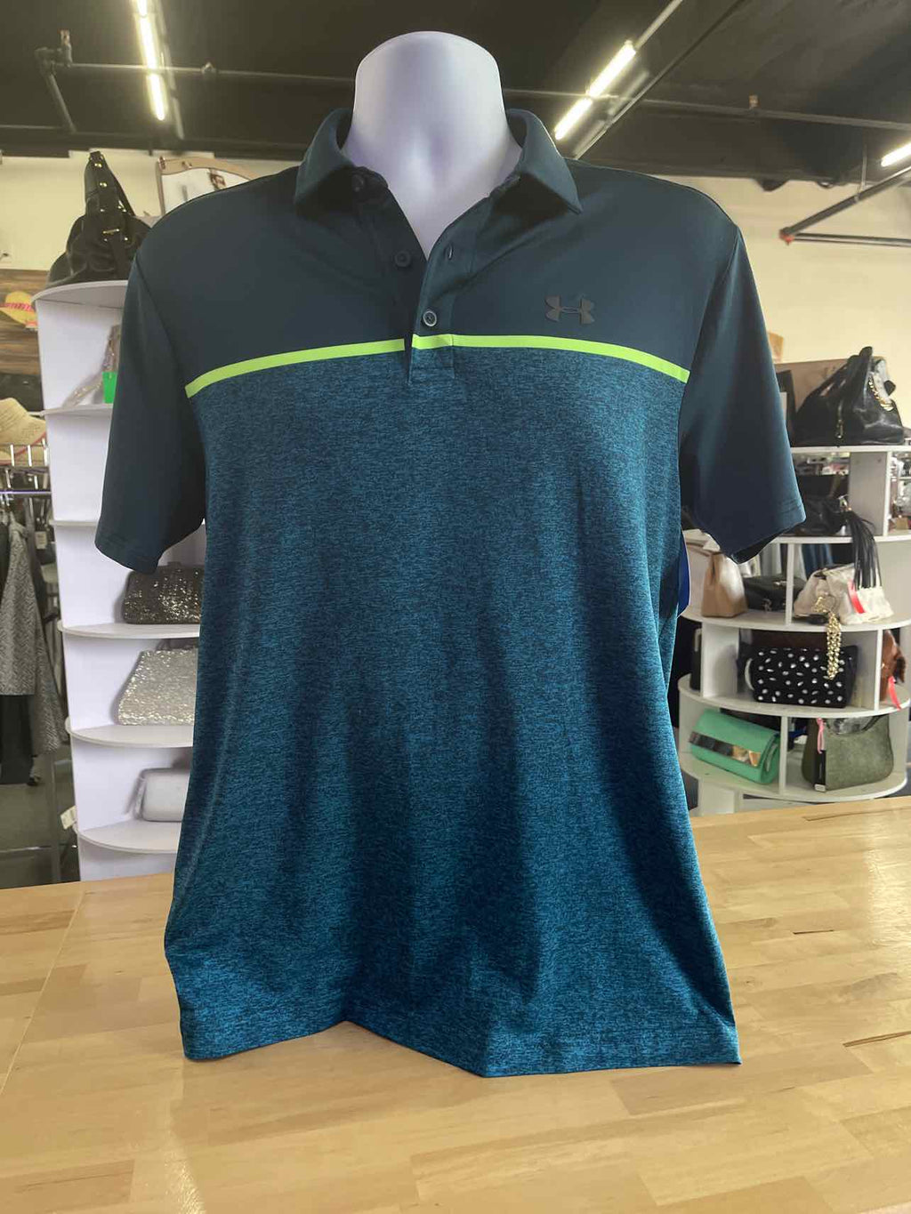 Under Armour Size S Blue Preloved MENS Polo