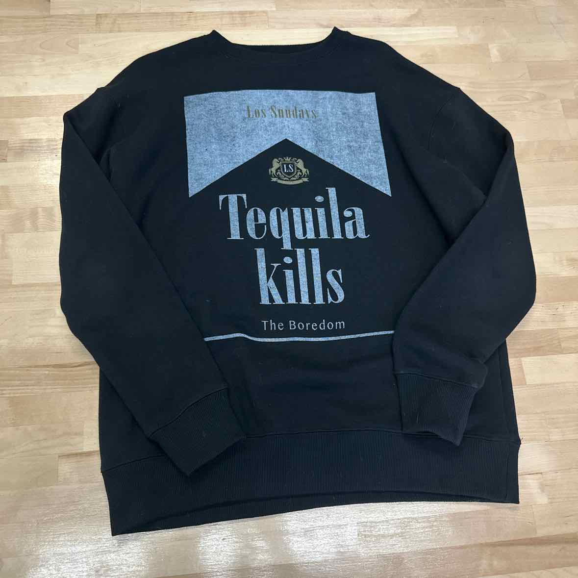 Los Sundays Tequila Size L Black MENS Sweatshirt