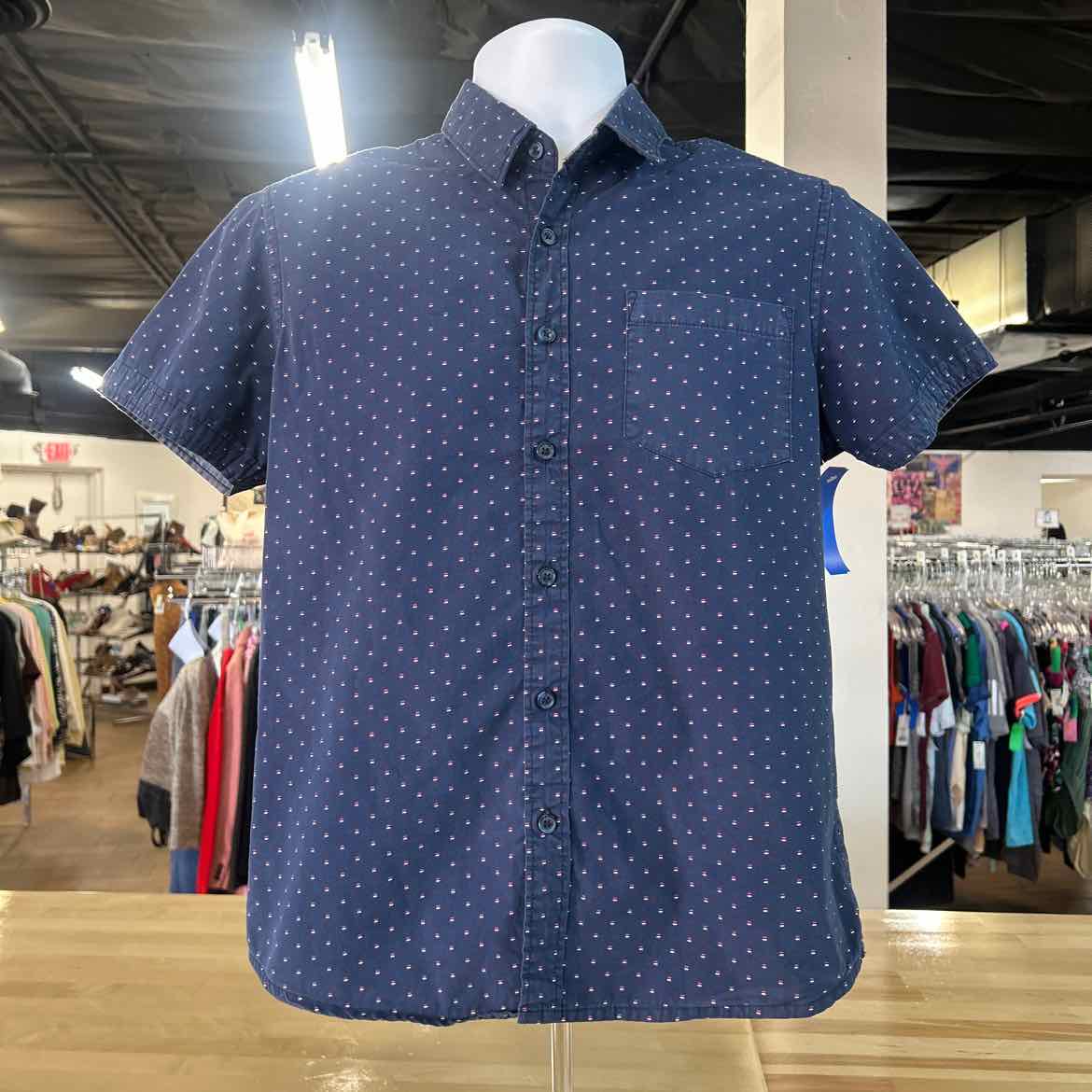 MBX Size S Blue Preloved MENS Button Down Shirt