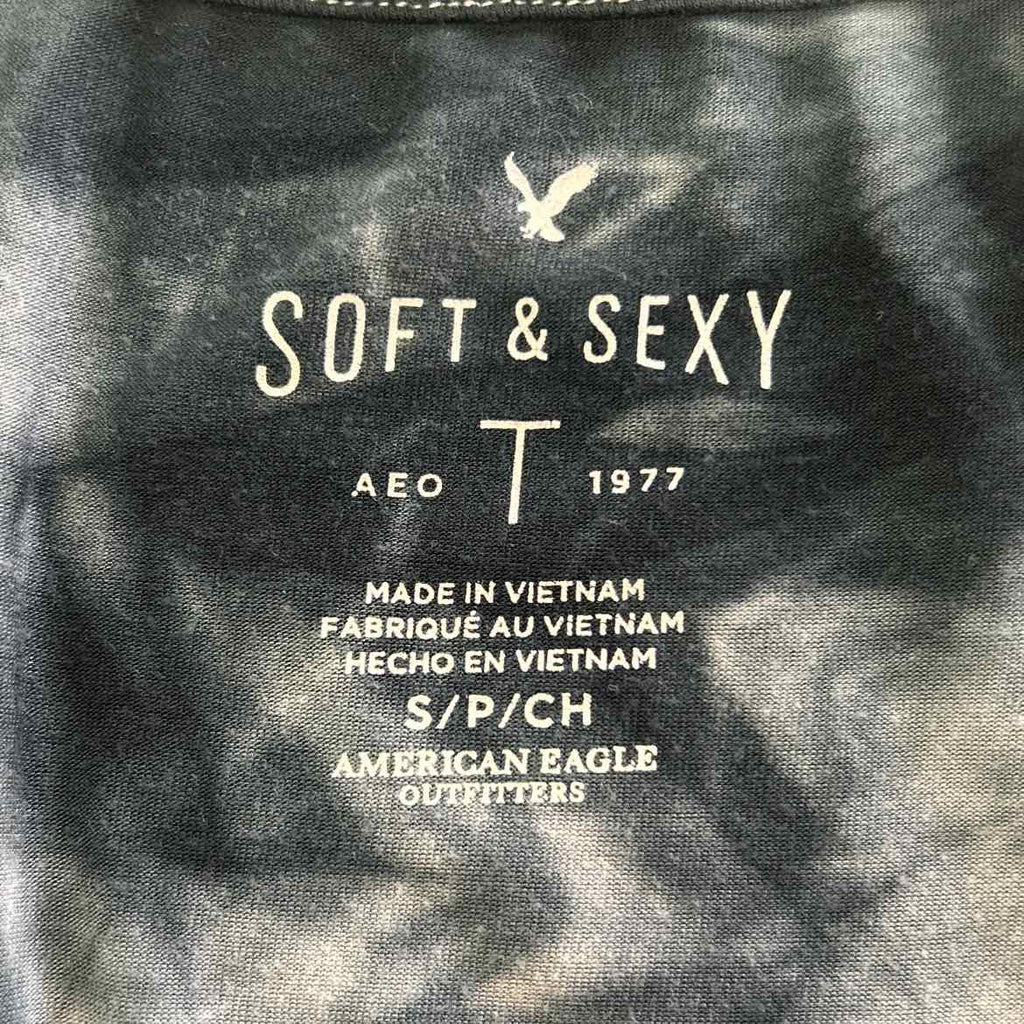 American Eagle Size S Navy Preloved T-Shirt SS