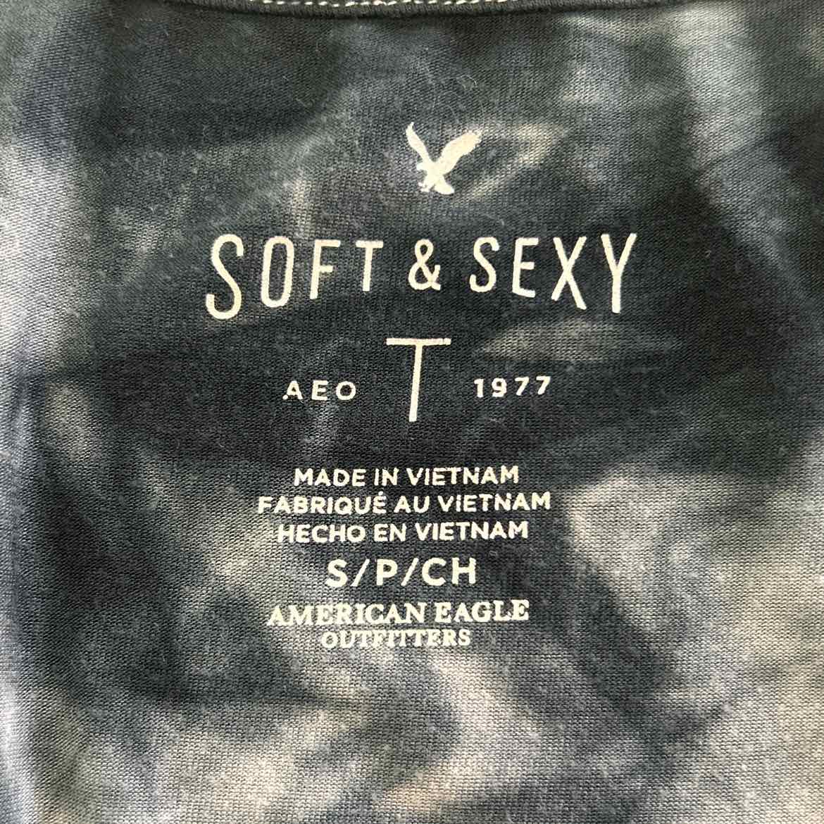 American Eagle Size S Navy Preloved T-Shirt SS