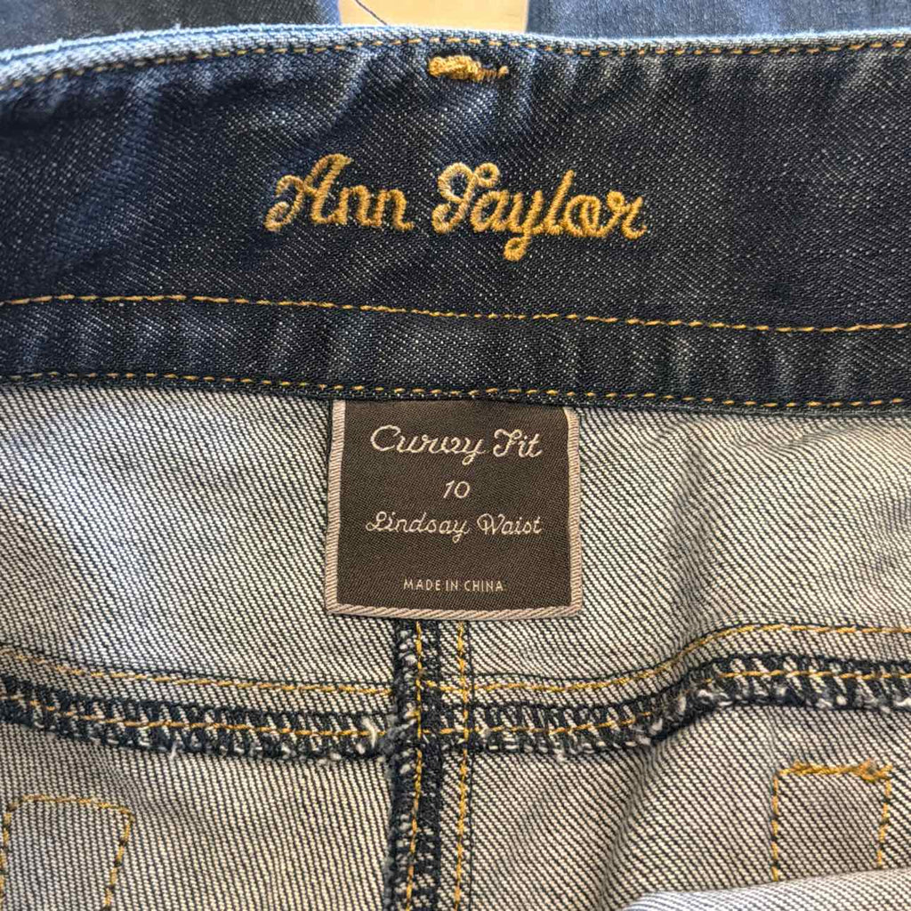 Ann Taylor Size 10 Blue Denim Preloved Capris