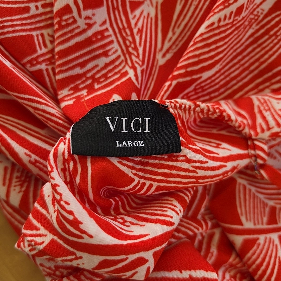 VICI Size L Red & white Preloved Dress