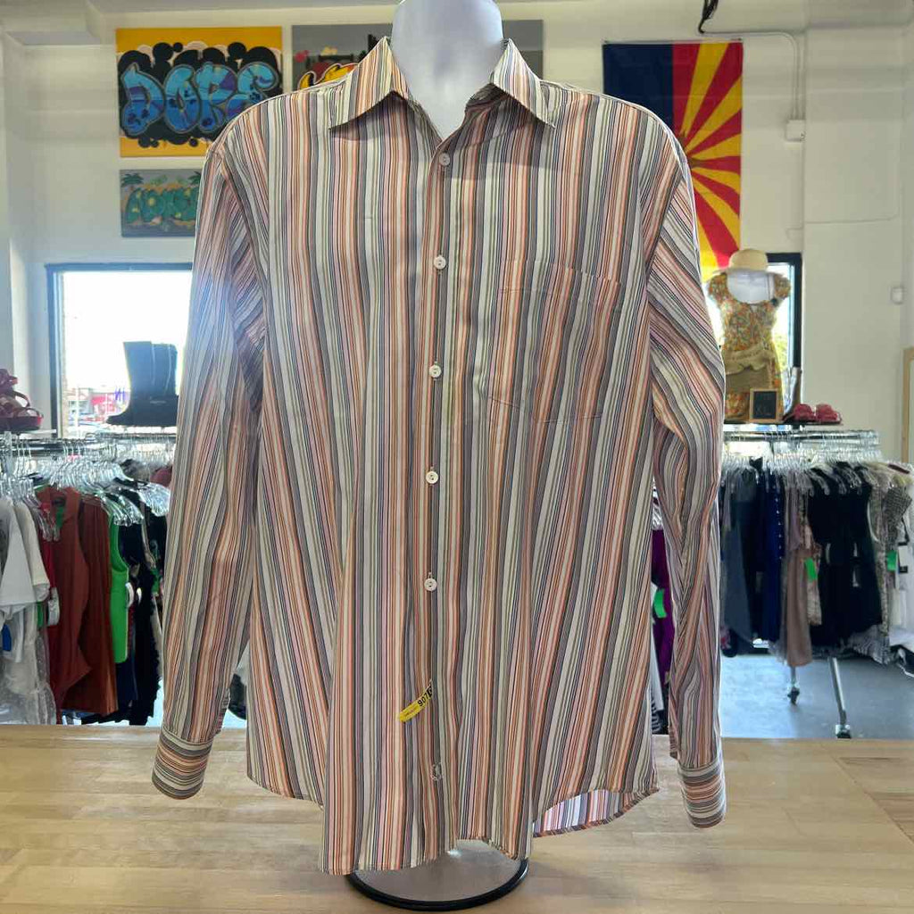 Bugatchi Size XL Pink Preloved MENS Button Down Shirt