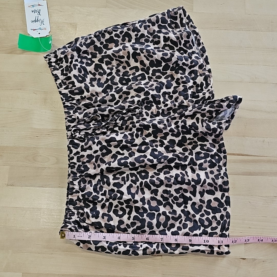 Hippie Rose Juniors' Leopard Pull-on Drawstring Shorts - Sand Leopard - M