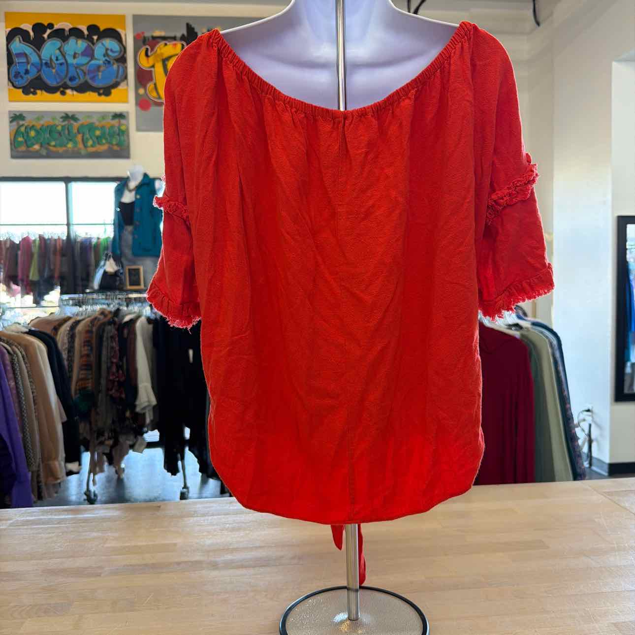 Umgee Size M Orange Preloved Blouse