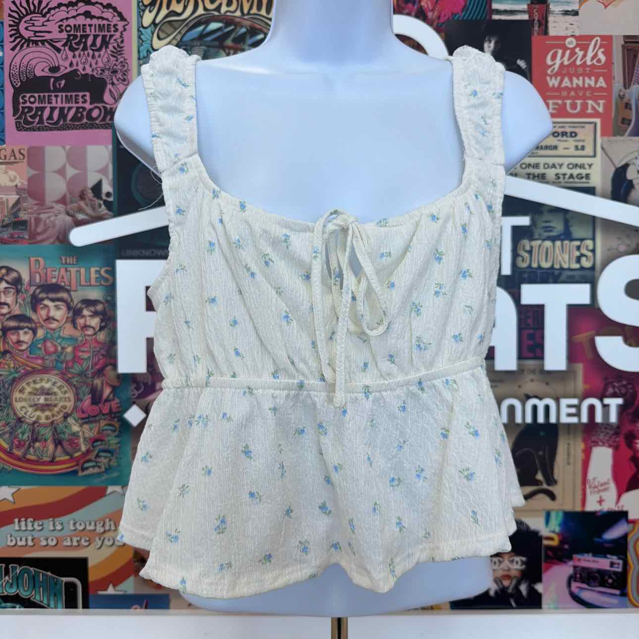 pink rose Size M White Blue New Tank