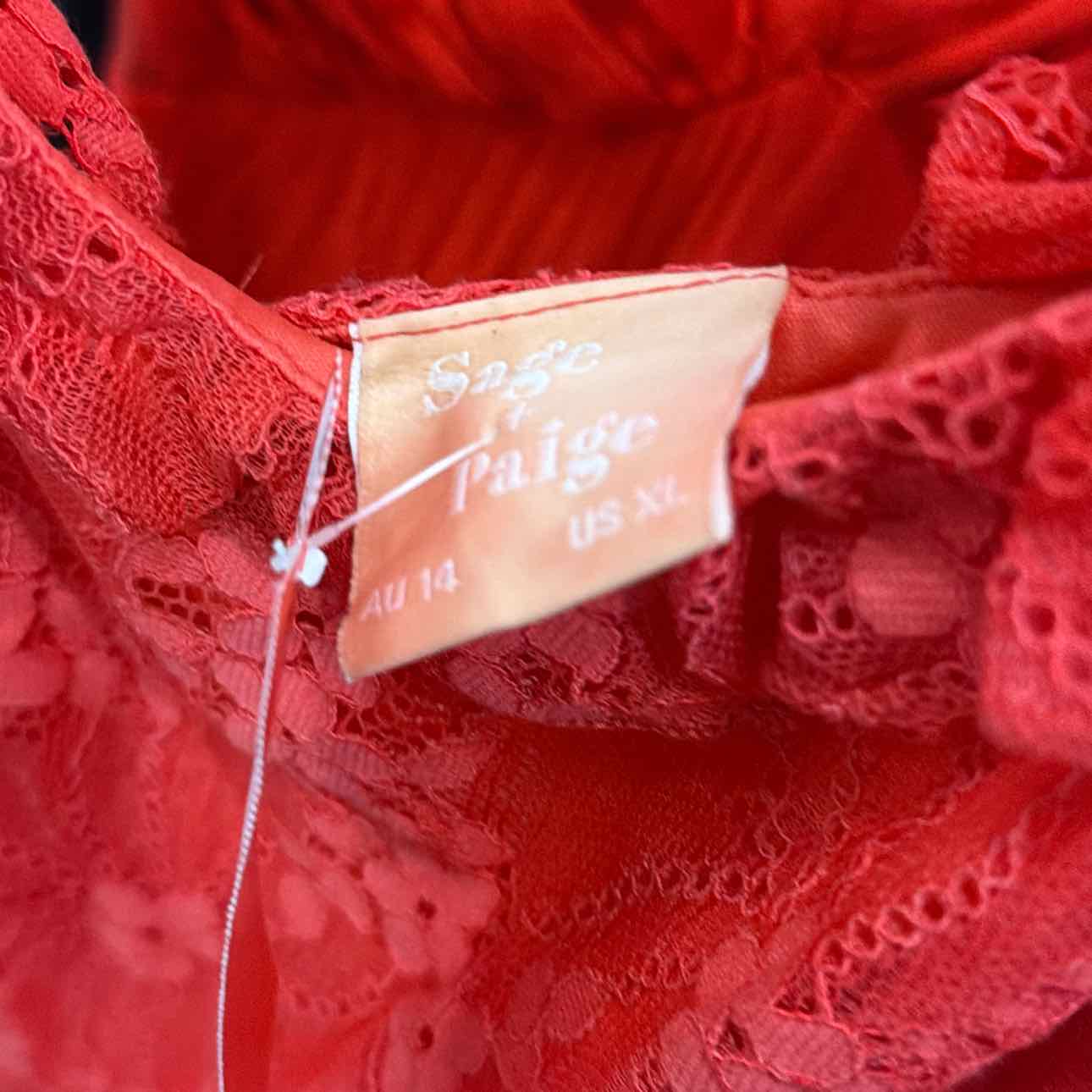 Sage+Paige Size XL Red Preloved Romper