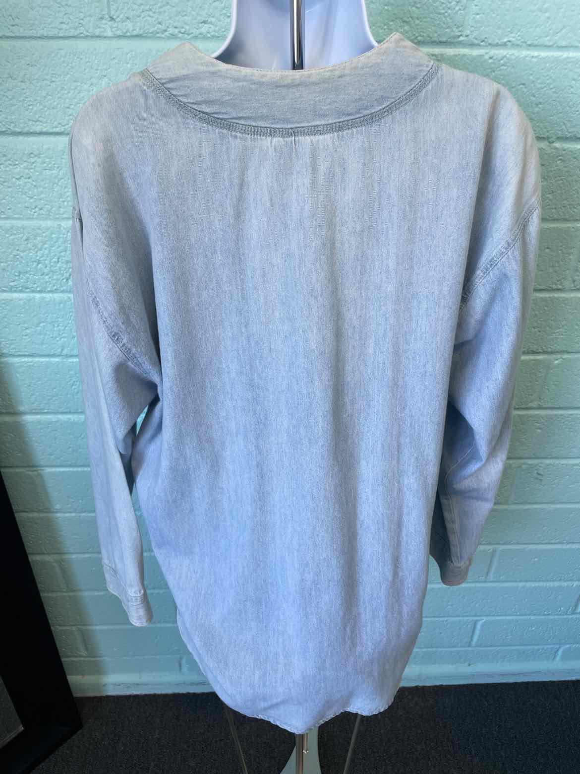 Retro Size L Light Blue Blouse