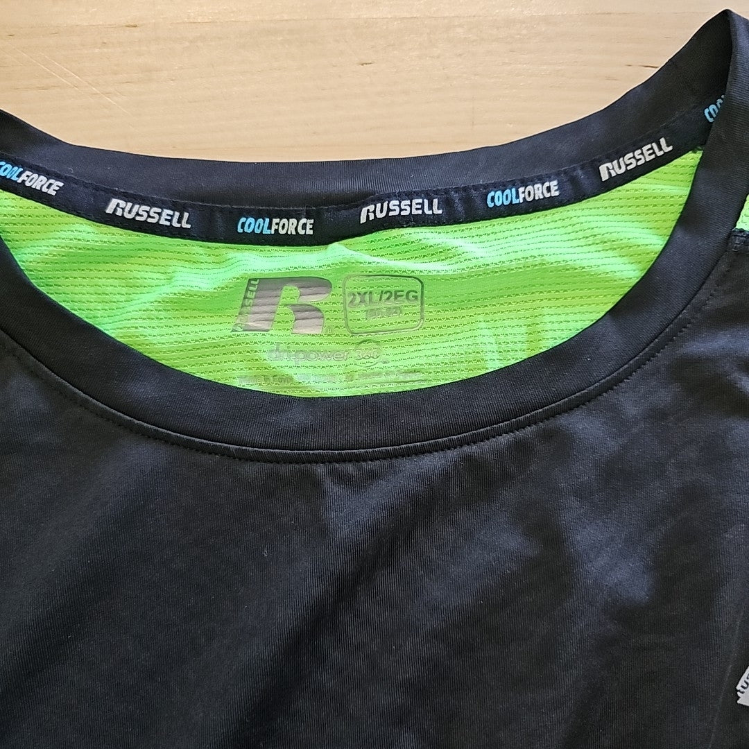 Russell Size 2XL Black MENS Athletic Tee